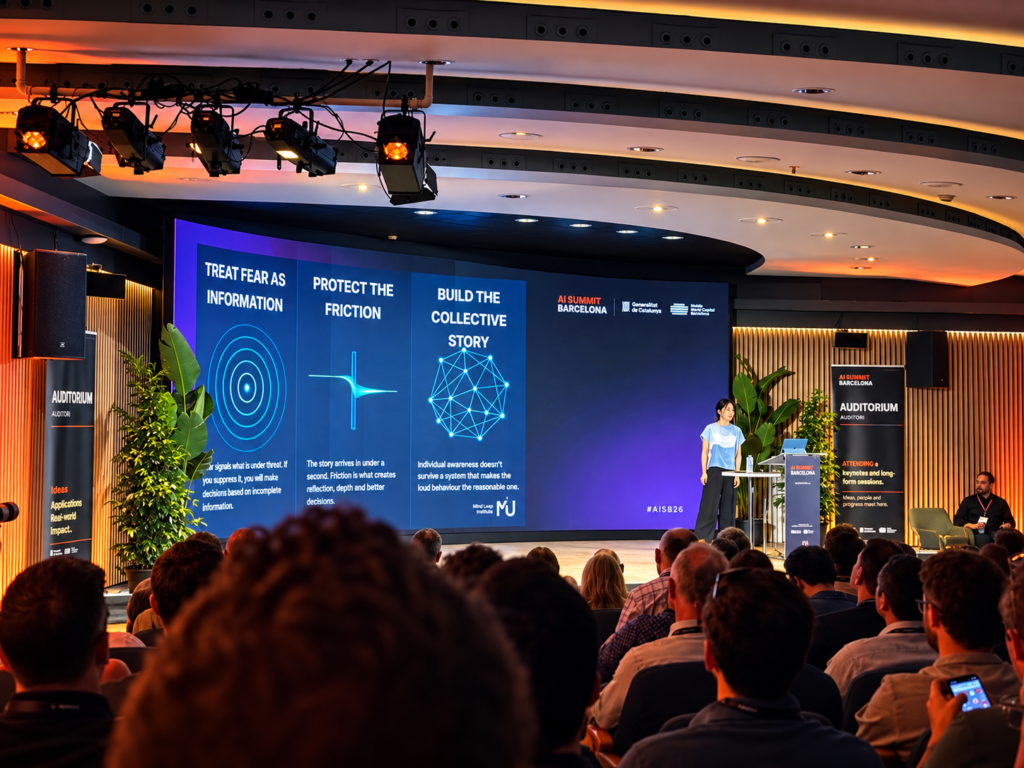 Een van de auditoriumsessies over human capability en cognitief kapitaal in een wereld met steeds autonomere AI-systemen